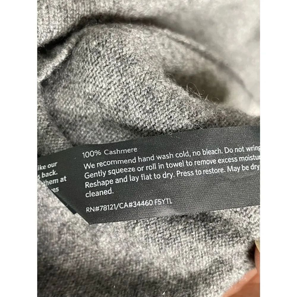 Eileen Fisher Cashmere Crewneck Sweater/Tunic  GrayXXS fits XS, S - Picture 5 of 6